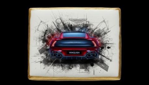 Ciastko lukier Auto Fan PASJA Aston Martin Vanquish