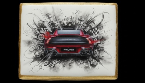 Ciastko lukier Auto Fan PASJA Aston Martin Vanquish