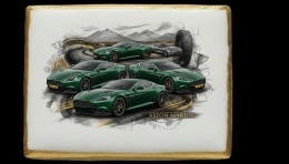 Ciastko lukier Auto Fan PASJA Aston Martin w Dynamice