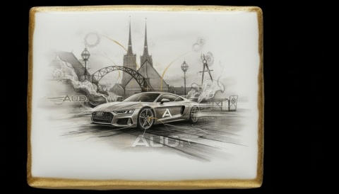 Ciastko lukier Auto Fan PASJA Audi R8