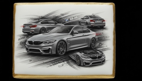 Ciastko lukier Auto Fan PASJA BMW w Ruchu