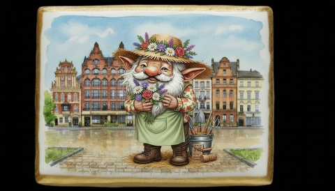 Ciastko lukier Pamiątka Bakegram Krasnale Wrocławskie Skarb Wrocławia