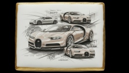 Ciastko lukier Auto Fan PASJA  Bugatti Dynamika