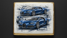 Ciastko lukier Auto Fan PASJA  Bugatti w Ruchu