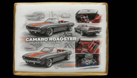 Ciastko lukier Auto Fan PASJA CAMARO ROADSTER