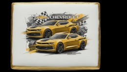 Ciastko lukier Auto Fan PASJA  Chevrolet Camaro