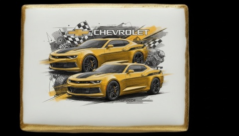 Ciastko lukier Auto Fan PASJA  Chevrolet Camaro