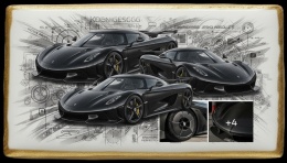 Ciastko lukier Auto Fan PASJA  Czarodziejski Dynamizm Koenigsegg