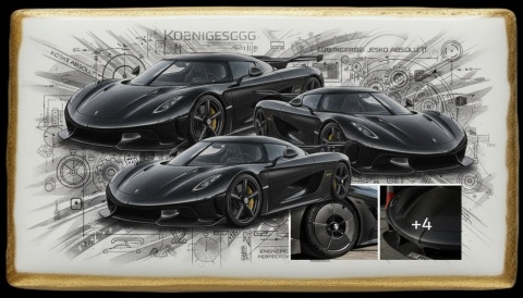 Ciastko lukier Auto Fan PASJA  Czarodziejski Dynamizm Koenigsegg