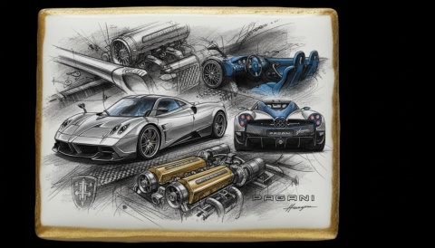 Ciastko lukier Auto Fan PASJA DYNAMIKA PAGANI