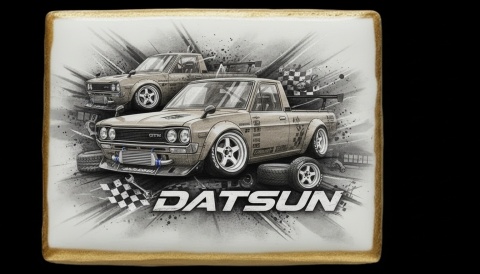Ciastko lukier Auto Fan PASJA Datsun w Ruchu