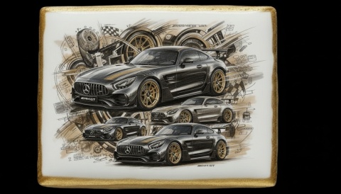 Ciastko lukier Auto Fan PASJA  Dynamiczna Elegancja