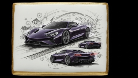 Ciastko lukier Auto Fan PASJA Dynamiczny Supersportowiec