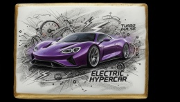 Ciastko lukier Auto Fan PASJA Electric Hypercar