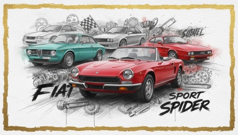 Ciastko lukier Auto Fan PASJA FIAT SPORT SPIDER