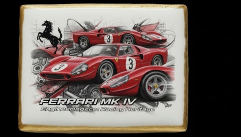 Ciastko lukier Auto Fan PASJA Ferrari MK IV