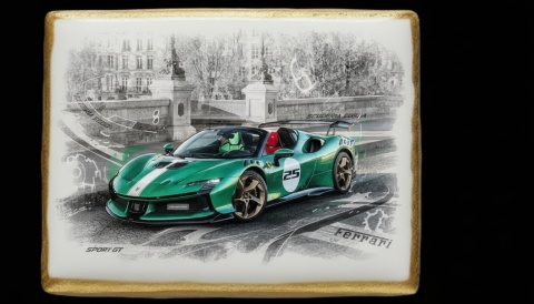 Ciastko lukier Auto Fan PASJA  Ferrari Sport GT