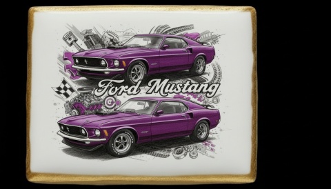 Ciastko lukier Auto Fan PASJA Ford Mustang