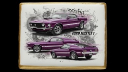 Ciastko lukier Auto Fan PASJA Ford Mustang