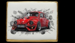 Ciastko lukier Auto Fan PASJA Ikona Klasyki w Nowoczesnym Stylu
