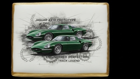 Ciastko lukier Auto Fan PASJA Jaguar XX13 Prototype 1966