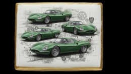 Ciastko lukier Auto Fan PASJA  Jaguar XX13 Prototype