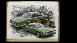 Ciastko lukier Auto Fan PASJA Jaguar XJ S2 w Ruchu