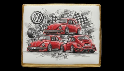 Ciastko lukier Auto Fan PASJA Klasyczna Elegancja na Torze
