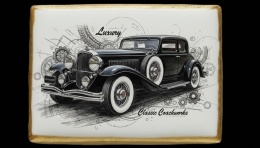Ciastko lukier Auto Fan PASJA  Klasyczna Elegancja