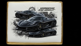 Ciastko lukier Auto Fan PASJA  Koenigsegg Jesko Absolut