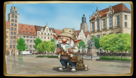 Ciastko lukier Pamiątka  Krasnal Turysta na Ciasteczku  Odkryj Wrocław ze