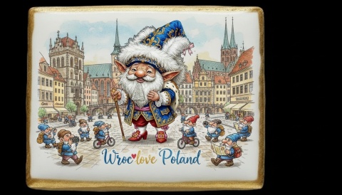 Ciastko lukier Pamiątka  Krasnal Wrocławski Mistrz Turystycznego Szlaku