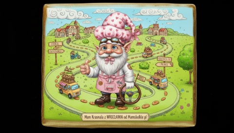 Ciastko lukier Pamiątka  Krasnal Wrocławski i Słodka Przygoda Bakegram dl