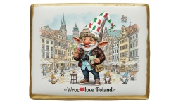 Ciastko lukier Pamiątka  Krasnal wrocławski na turystycznym szlaku!

Oto