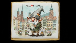 Ciastko lukier Pamiątka  Krasnal wrocławski turystą niezwykłym!

Oto kra