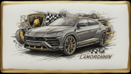 Ciastko lukier Auto Fan PASJA LAMORGHINI DYNAMIKA