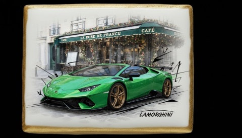 Ciastko lukier Auto Fan PASJA LAMORGHINI