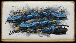 Ciastko lukier Auto Fan PASJA Lamborghini Squadra Corse Szybkość w Sztuce

N