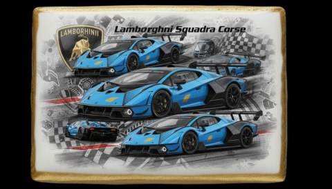 Ciastko lukier Auto Fan PASJA Lamborghini Squadra Corse