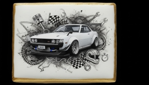 Ciastko lukier Auto Fan PASJA  Legendarne Driftowanie