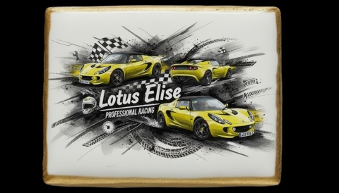 Ciastko lukier Auto Fan PASJA Lotus Elise  Energiczne Wyścigi