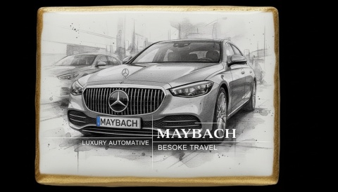 Ciastko lukier Auto Fan PASJA Luksusowy Maybach w Ruchu