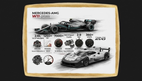 Ciastko lukier Auto Fan PASJA MERCEDESAMG W11 (2020)