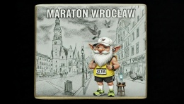 Ciastko lukier Pamiątka  Maratonowy Duch Wrocławia

Krasnal wrocławski,