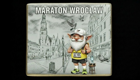 Ciastko lukier Pamiątka  Maratonowy Duch Wrocławia

Krasnal wrocławski,