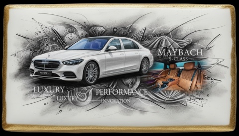 Ciastko lukier Auto Fan PASJA Maybach SClass