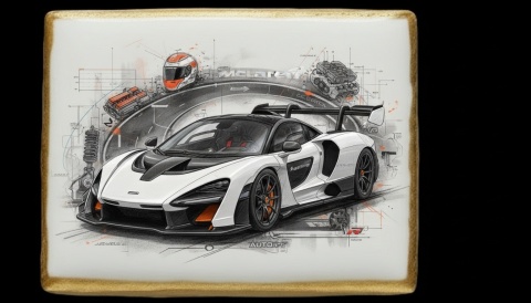 Ciastko lukier Auto Fan PASJA  McLaren Senna
