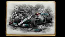 Ciastko lukier Auto Fan PASJA MercedesAMG F1