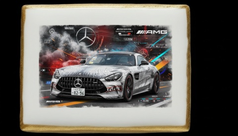 Ciastko lukier Auto Fan PASJA  MercedesAMG GT