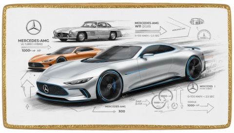 Ciastko lukier Auto Fan PASJA MercedesAMG W1